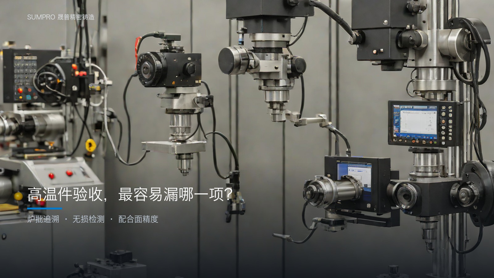 HP-Nb 耐热铸钢件 CNC 精加工与无损检测工位——耐热零部件验收示意