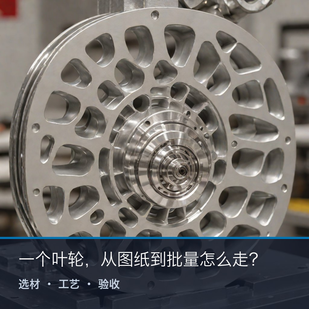 特种合金叶轮成品与加工工位场景示意