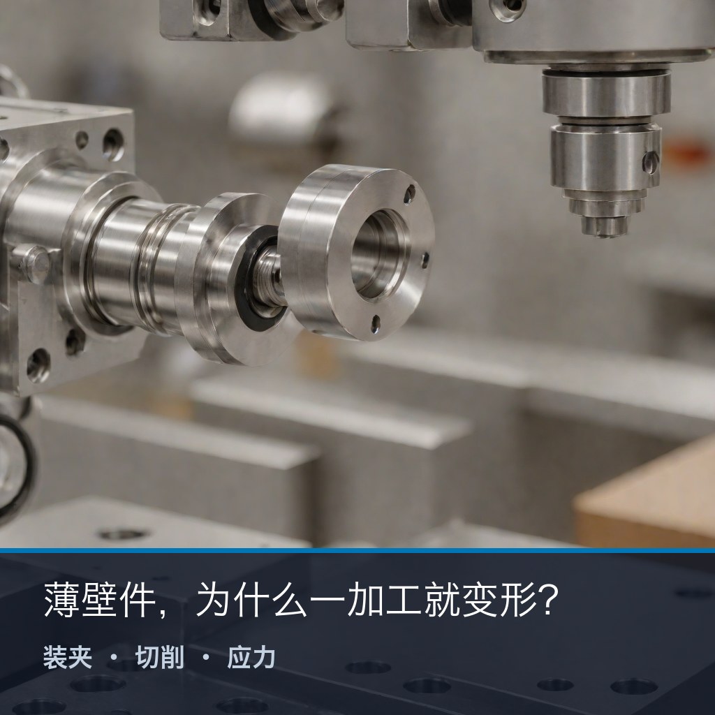 特种合金薄壁与深腔零件及 CNC 加工工位（示意）