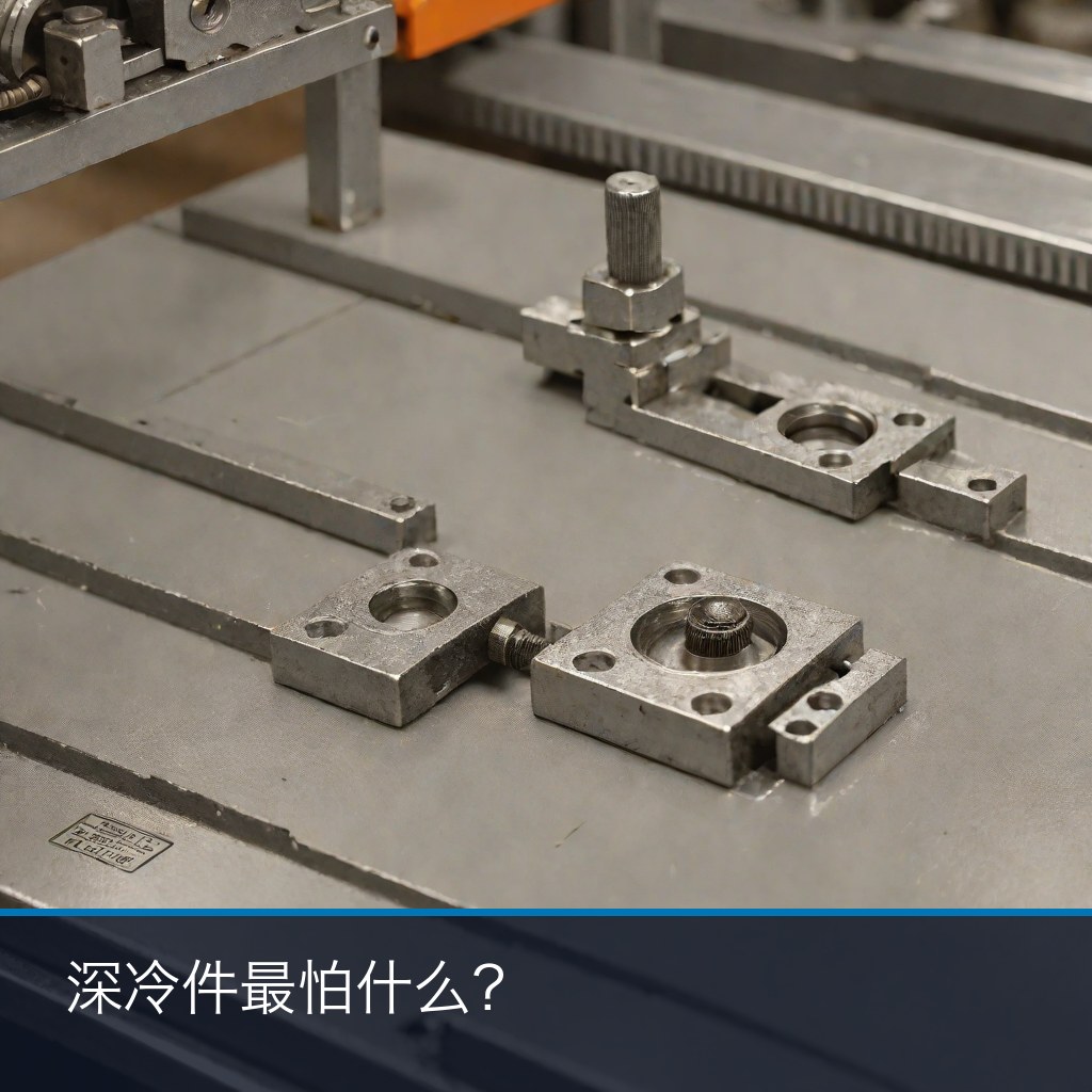 深冷工况泵阀配套件场景示意：厚壁阀体置于检验垫板旁，配量具与空白记录卡