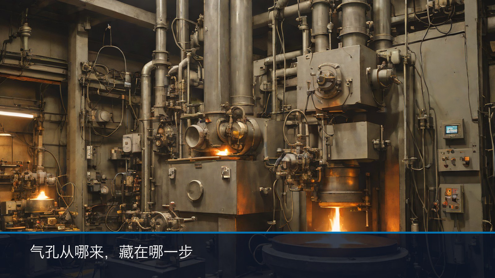 镍基合金熔炼与浇注工位局部（示意）